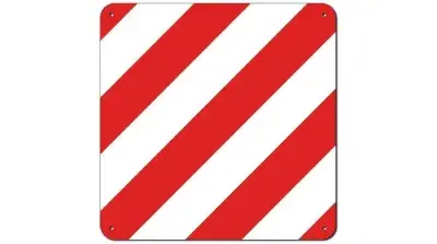 DS Covers Warning Sign red-white striped