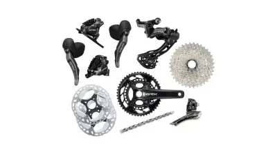 Shimano GRX RX820 Komplettgruppe 2x12-fach 48/31 Zähne - 172.5mm 11-36 Zähne 160/160mm (BULK)