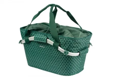 Basil Flair Carry All M IK Hinterradkorb 22 Liter grün - wetterfest, recyceltes Polyester,…
