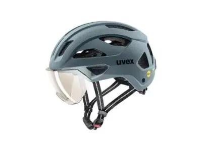 Uvex Stride Visor MIPS Helm | schwarz/grau | 53-56 cm | Fahrradbekleidung