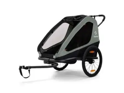 Hamax Traveller Kinderanhänger | grün | 2 Kinder | Ausruestung