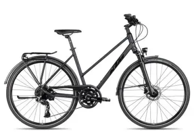 KTM Valencia Street Trapez 2025 | metallic black matt/black blue | 51 cm | Trekkingräder