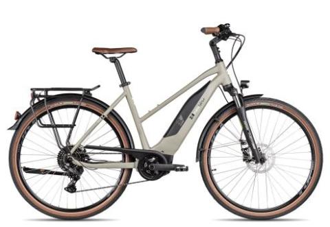 2R Manufaktur ELO 9 Trapez | moosgrau matt/perlweiß | 56 cm | E-Trekkingräder