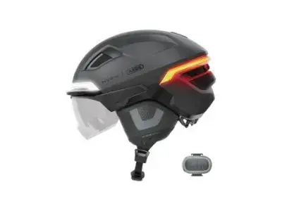 Abus Hyp-E ACE E-Bike Helm | schwarz/grau | 54-58 cm | Fahrradbekleidung