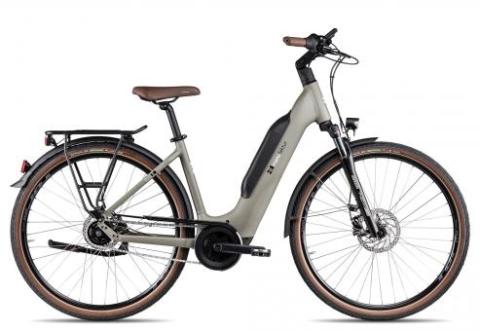 2R Manufaktur ELO 5 Wave | moosgrau matt/black/perlweiss | 56 cm | E-Cityräder