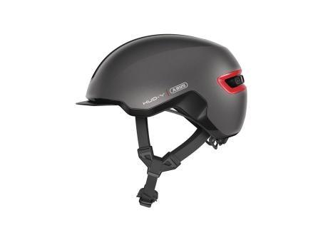 Abus Hud-Y Helm | schwarz/grau | 57-61 cm | Fahrradbekleidung