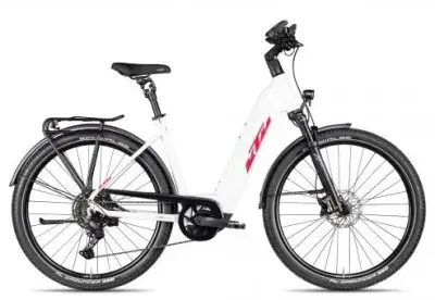 KTM Macina Gran Pro Wave 2025 | metallic white/darkred black | 56 cm | E-Trekkingräder