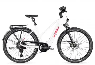 KTM Macina Gran Pro Trapez 2025 | metallic white/darkred black | 51 cm | E-Trekkingräder