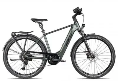 KTM Macina Gran Pro 2025 | mossgrey matt/black fire orange | 46 cm | E-Trekkingräder