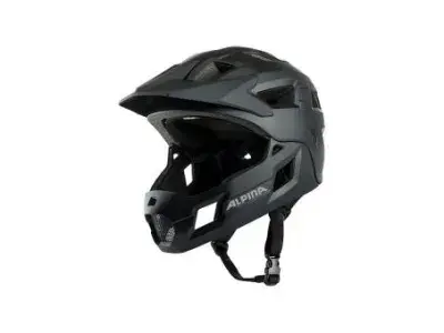Alpina Rupi Fullface-Helm | schwarz/grau | 50-55 cm | Fahrradbekleidung