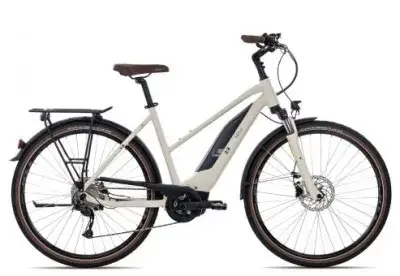 2R Manufaktur ELO 9 Trapez | creme matt/white/grey | 56 cm | E-Trekkingräder