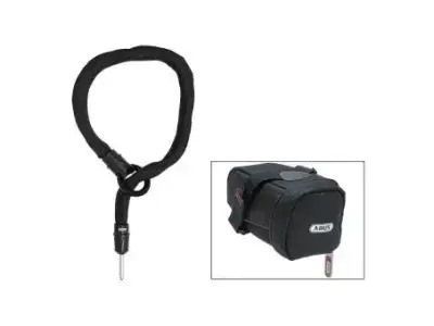 Abus Ivy Tex Chain Schlosskette und Tasche | schwarz/grau | 100 cm | Ausruestung