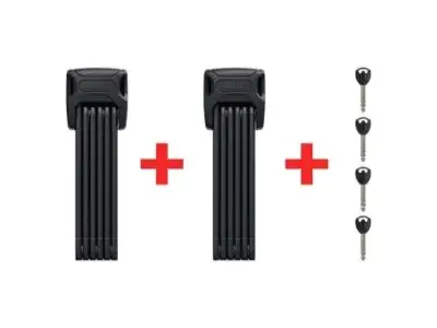 Abus Bordo Twin 6000K Faltschloss Set | schwarz/grau | 120 cm | Ausruestung