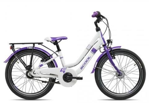 SCOOL chiX twin 20-7S Nexus | white/purple | 28 cm | Fahrräder