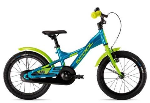 SCool XXlite alloy 16-1 | blue/lime | 24 cm | BMX Bikes