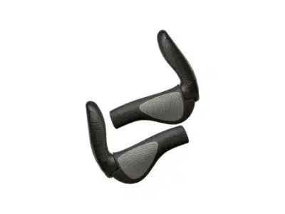Ergon GP4 regular Griffe mit bar ends | schwarz/grau | S | Fahrradteile