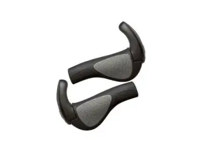 Ergon GP2 regular Griffe mit bar ends | schwarz/grau | L | Fahrradteile