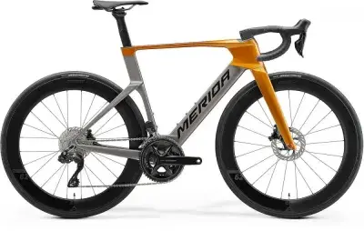 MERIDA REACTO LIMITED Aero-Rennrad XL, slate grey mineral gold black, CF3 Carbon, Shimano 105 Di2,…