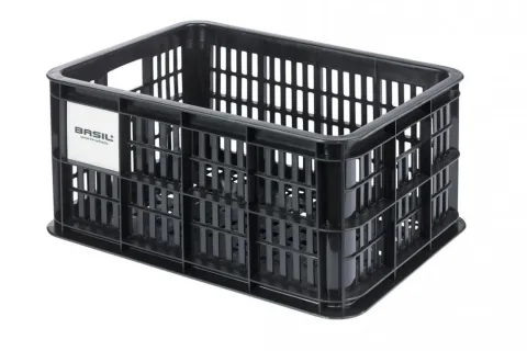Basil Crate S MIK Fahrradkiste 17,5 Liter - schwarz - recycelter Kunststoff, vormontierte…
