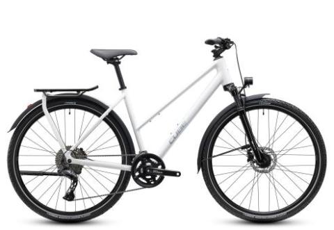 Cube Kathmandu Pro Trapez 2027 | metallicwhite´n´chrome | 50 cm | Trekkingräder