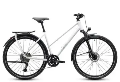 Cube Kathmandu Pro Trapez 2027 | metallicwhite´n´chrome | 50 cm | Trekkingräder