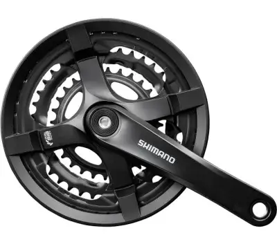 SHIMANO TOURNEY FC-TY501 Kurbelgarnitur, 3 x 6-/7-/8-fach (48-38-28 Zähne) 170mm