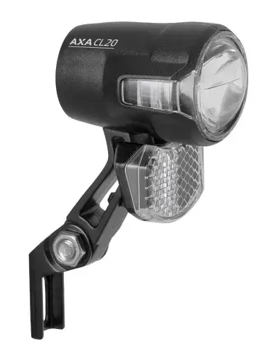 AXA Scheinwerfer Compactline 20 Switch E-Bike clear schwarz Fahrrad