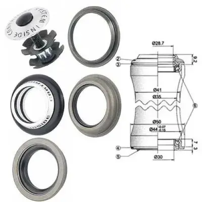 Steuersatz 1 1/8" Ahead Point semi-integrated schwarz Fahrrad