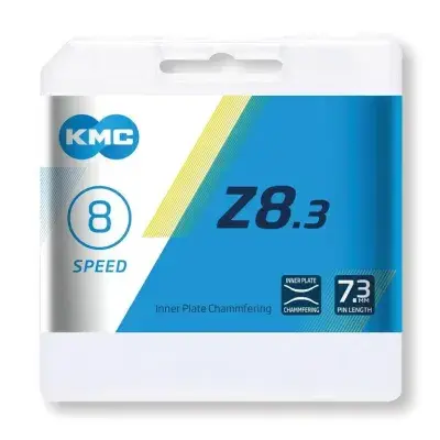 KMC Schaltungskette Z8, 1/2" x 3/32", 114 Glieder, 7,3 mm, 8-fach, silber-grau