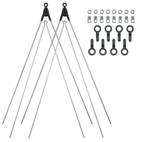 SKS Bluemels Basic Ersatzstreben-Set 26/28 Zoll silber, kompatibel mit ASR/V-Stay…