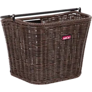 UNIX Manilo Vorderradkorb - 16 L, KLICKfix Adapter Platte Braun fein