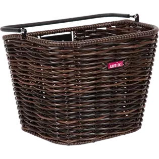 UNIX Manilo Vorderradkorb - 16 L, KLICKfix Adapter Platte Braun