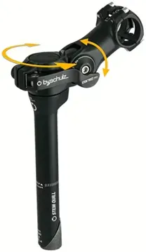 by Schulz Vorbau „Stem Quill Twist Pro“, 118 mm lang, 1 1/8″, Schwarz