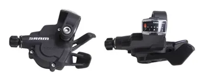 SRAM Daumenschalthebel X-3, 7-/3-fach, Set Links u. Rechts, schwarz