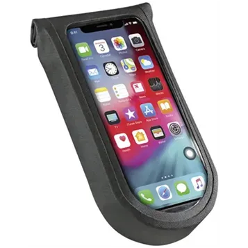 KLICKfix Phonebag Tour S - Wasserdichte Smartphone-Tasche für Fahrradlenker, schwarz