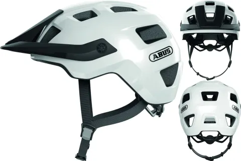 ABUS MoTrip MTB-Helm – Offroad Fahrradhelm – leicht & komfortabel Shiny white M (54-58cm)