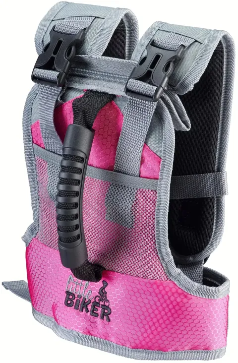 little-Biker Fahrradlernweste Kinder – Lern- und Sicherheitsweste blau/pink Pink