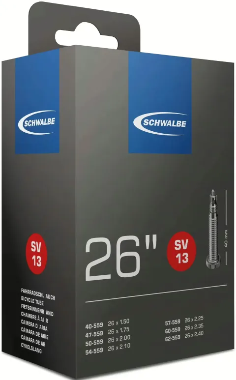 Schwalbe Schlauch Nr. 13 – 26" Fahrradschlauch 40-62/559 SV 40 mm