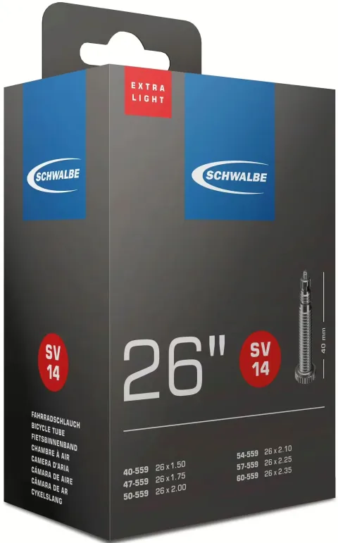 SCHWALBE Schlauch Nr. 14 Extralight 26" SV 40 mm