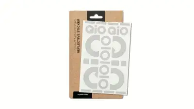 QiO Reflexaufkleber Reflective Sticker - made by Reflective Berlin Crystal white