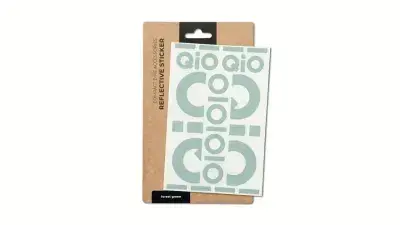 QiO Reflexaufkleber Reflective Sticker - made by Reflective Berlin Forest green