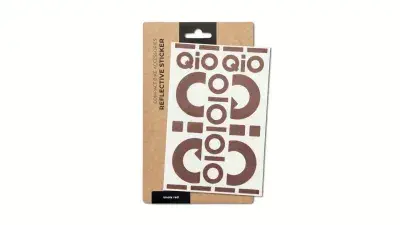 QiO Reflexaufkleber Reflective Sticker - made by Reflective Berlin Imola red matt