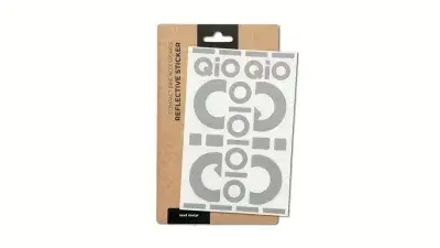 QiO Reflexaufkleber Reflective Sticker - made by Reflective Berlin Lead metal