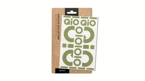 QiO Reflexaufkleber Reflective Sticker - made by Reflective Berlin Light olive matt