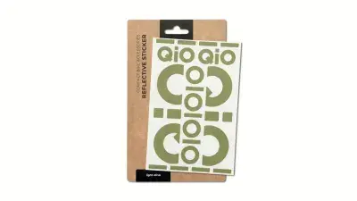 QiO Reflexaufkleber Reflective Sticker - made by Reflective Berlin Light olive matt