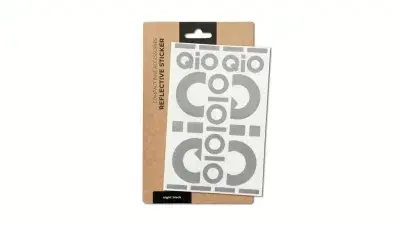 QiO Reflexaufkleber Reflective Sticker - made by Reflective Berlin Night black matt