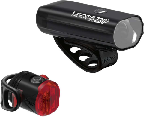 Lezyne Hecto 230+ / Femto USB-C StVZO Beleuchtungsset – schwarz
