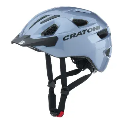 Cratoni City Helm C-Swift mit integrierter Rückleuchte - Mehrere Farben! 53-59 cm Blau metallic…