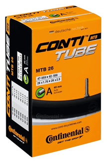 Continental Fahrradschlauch MTB 26 – 26 x 1.75–2.50" (47/62-559) AV 40 mm