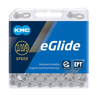 KMC Kette 9 bis 11-fach eGlide EPT Cues, 1/2"x11/128", 118 Glieder, 9-11 f., si